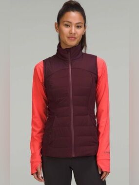 Lululemon NWT Down For It All Vest Water Repellent Vest Cassis Size 2 Goose Down